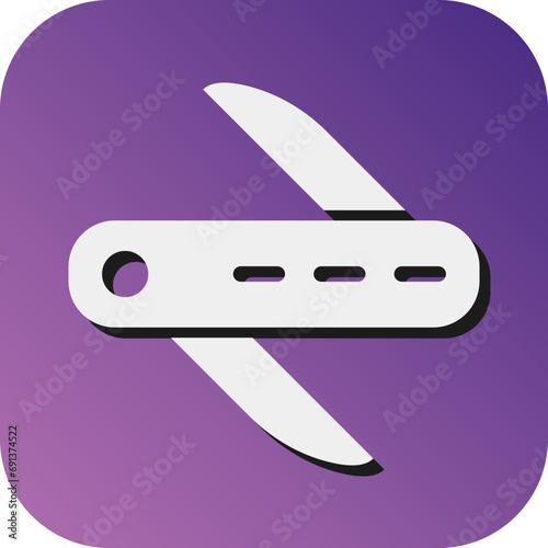Multi Tool Vector Glyph Gradient Background Icon Design