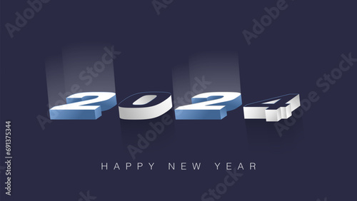 blue 2024 typhography background design