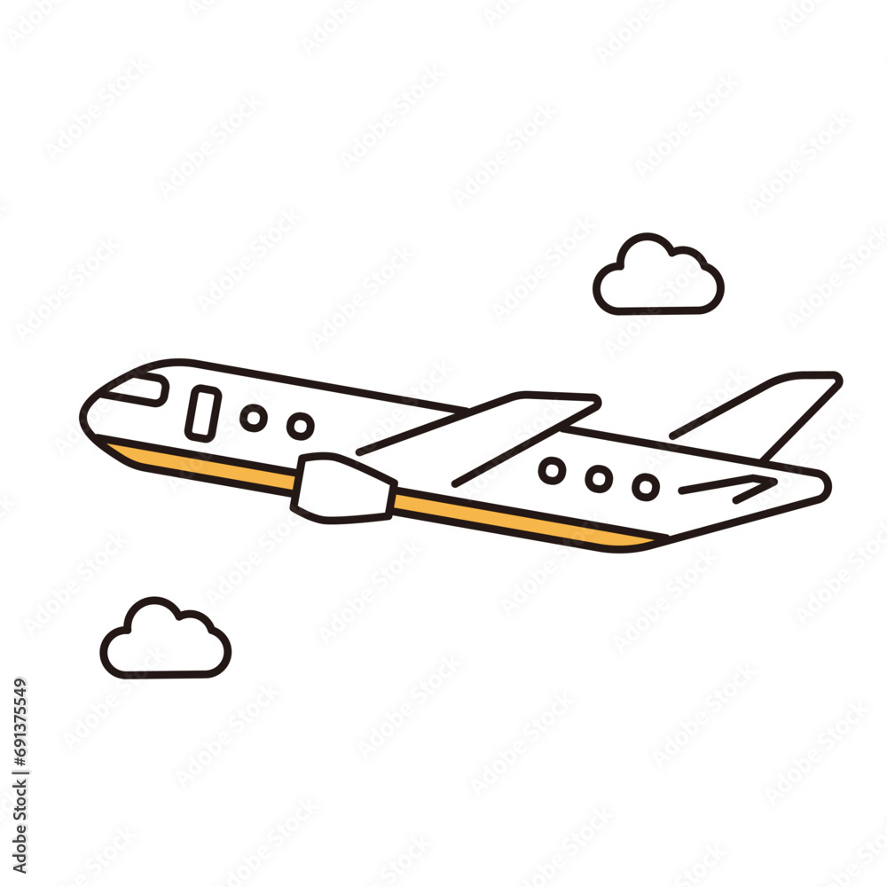 Fototapeta premium 乗り物アイコン 飛行機 
