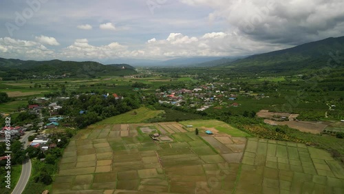 Rice Field at Mae Ai District, Chiang Mai, Thailand 