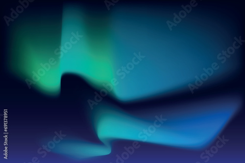Abstract green and blue background. Aurora Borealis sky