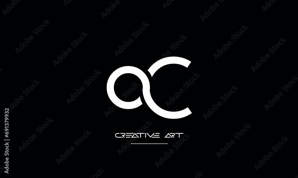 CO, OC, C, O abstract letters logo monogram CO, OC, C, O abstract letters logo monogram