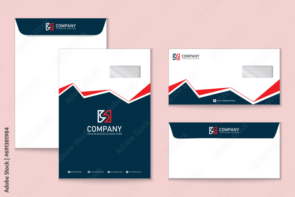 Abstract colorful business envelope template design Abstract colorful business envelope template design