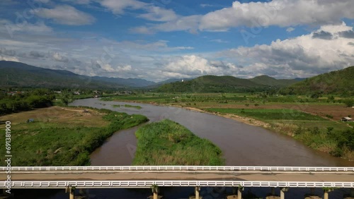 Kok River in Taton Area, Mae Ai District, Chiang Mai, Thailand
