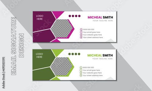 Professional and Creative corporate Business Email Signature template © Graphic Art