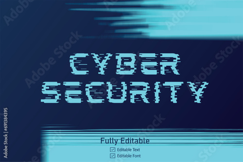 Futuristic Cyber security text effect for video game text for editable cyber Monday text effect	
