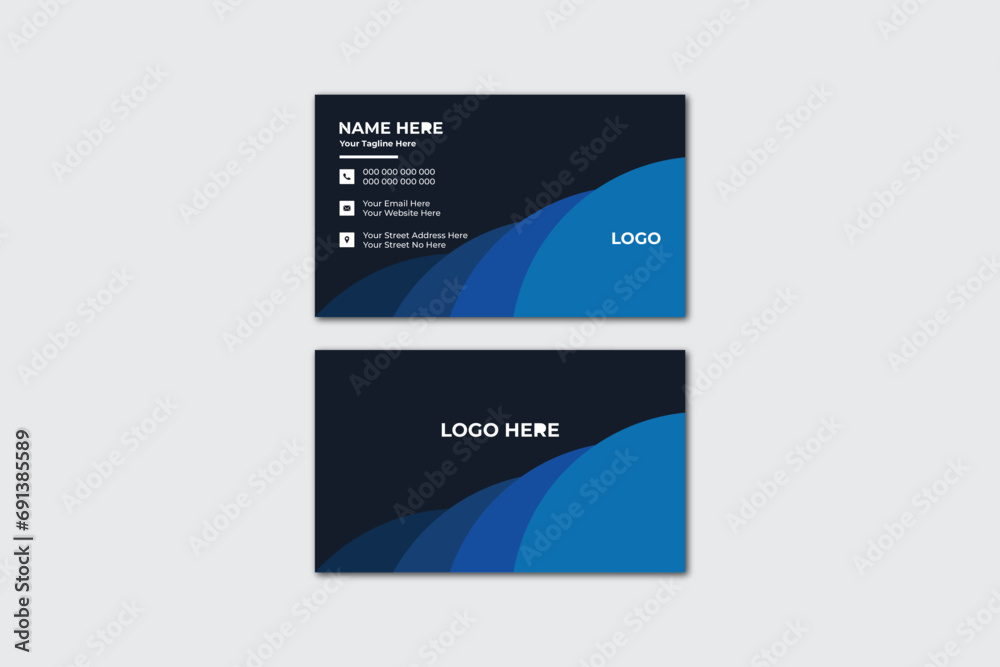 Modern business card design - double-sided creative and luxury business card design template
