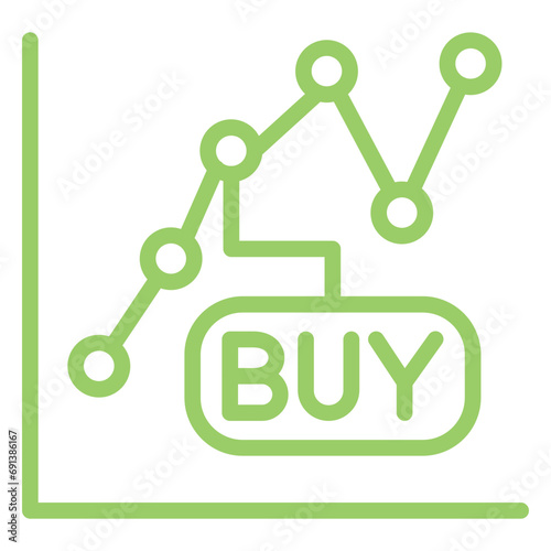 Buy Stocks Icon Style