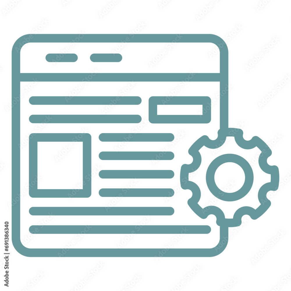 Content Management System Icon Style Content Management System Icon Style