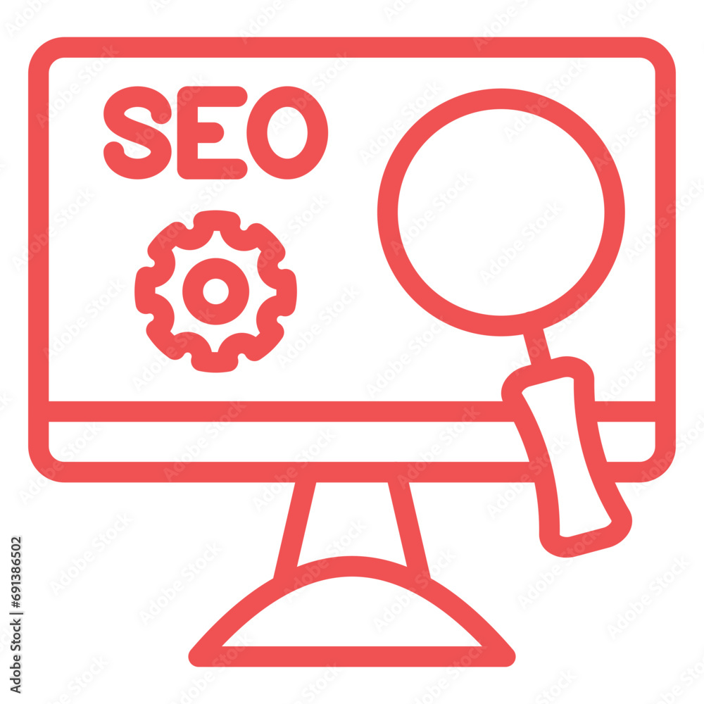 Search Engine Optimisation Icon Style Search Engine Optimisation Icon Style