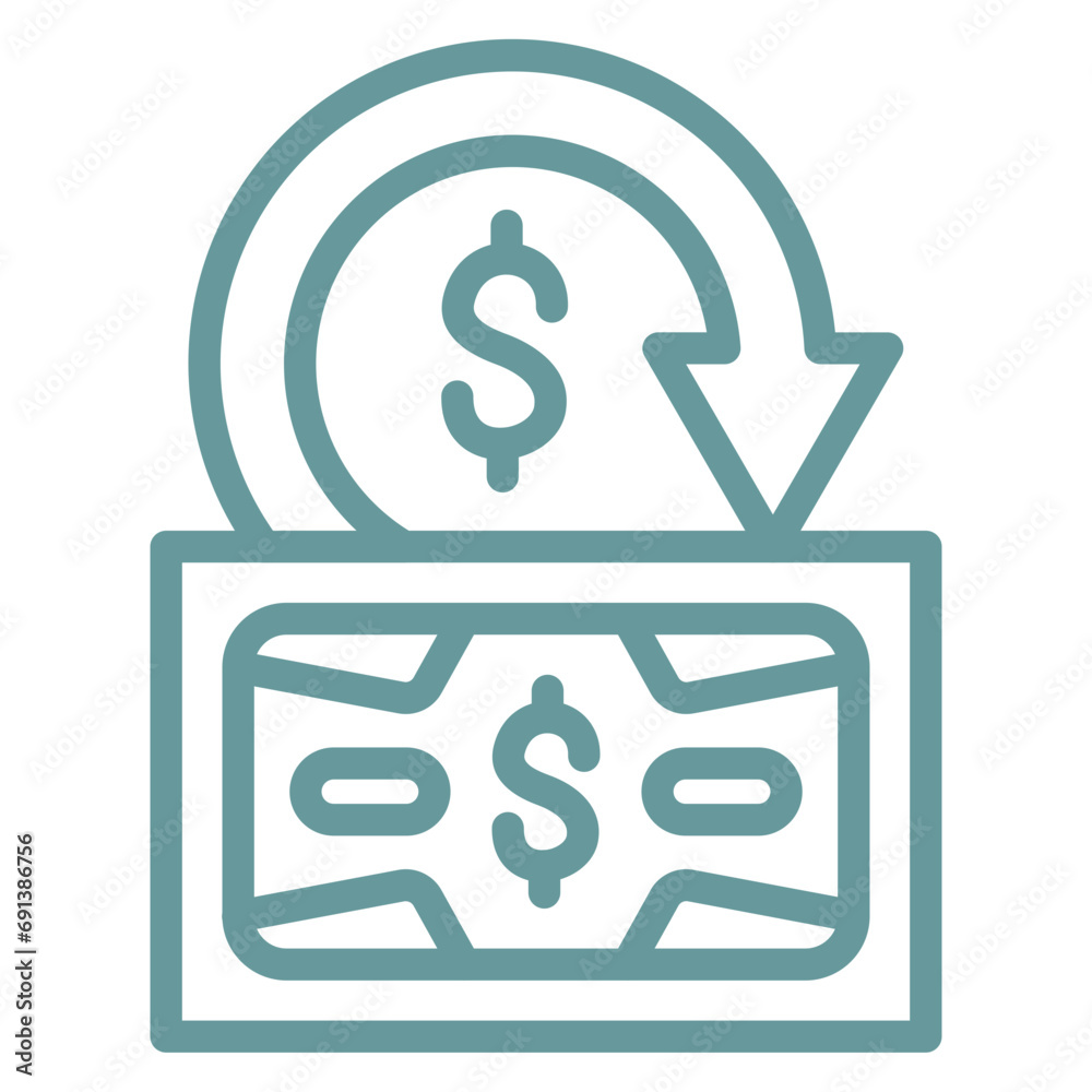 Money Back Guarantee Icon Style Money Back Guarantee Icon Style