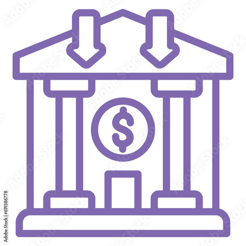 Bank Deposit Icon Style