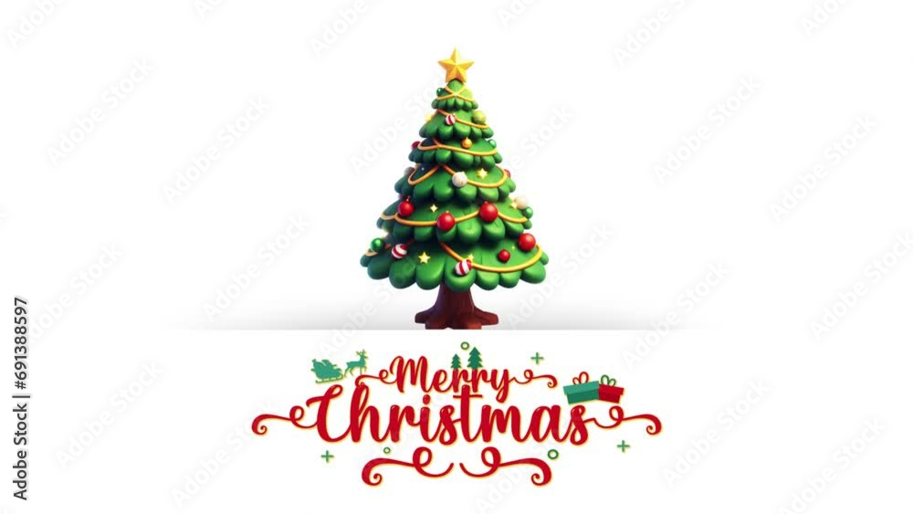 Merry Christmas greeting card with an animation of Christmas tree, Christmas wishes video Merry Christmas greeting card with an animation of Christmas tree, Christmas wishes video
