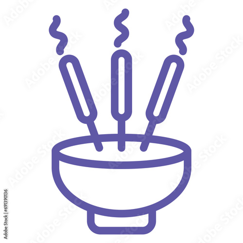 Incense Sticks Icon Style