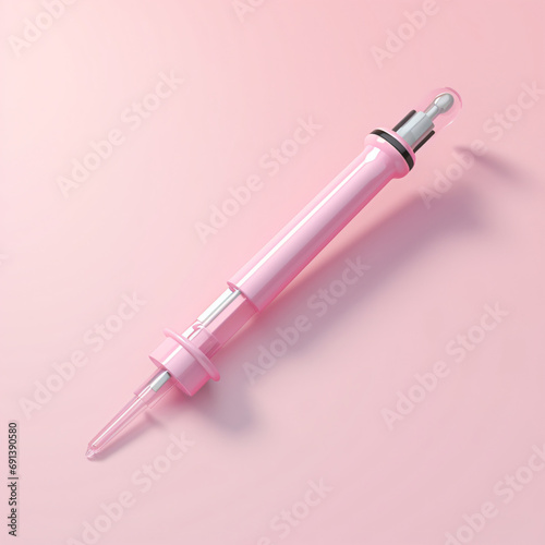 Cartoon style minimal syringe