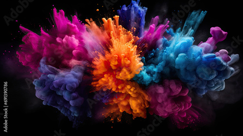 Dynamic Powder Burst in Color © nimnull
