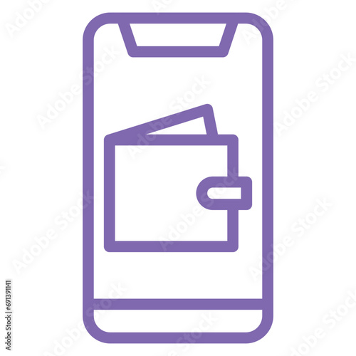 Mobile Wallet Icon Style
