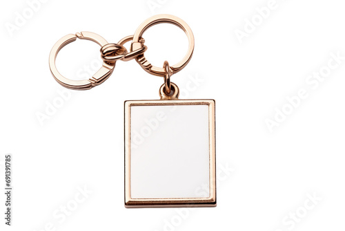 Miniature Photo Frame Keychain isolated on transparent background