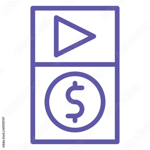 Paid Live Stream Icon Style