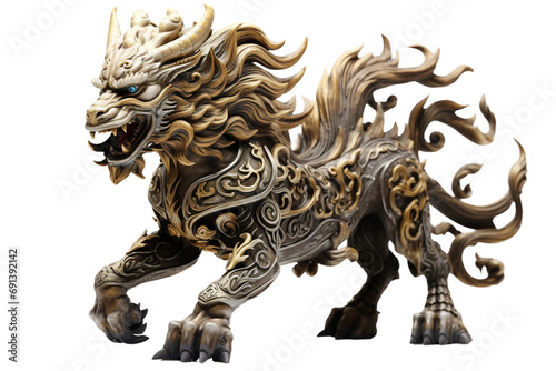 Qilin Collectible Display Piece isolated on transparent background © rzrstudio