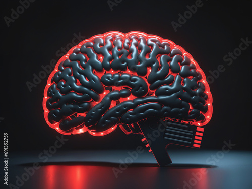 artificial intelligence human skull brain symbol