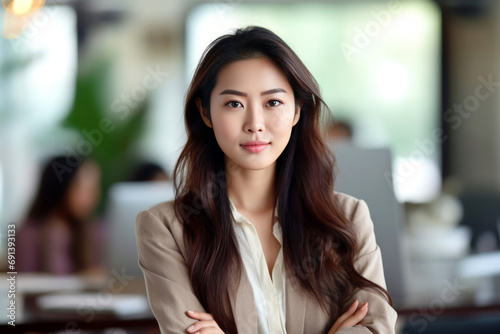 Professional Asian Woman in Modern Office