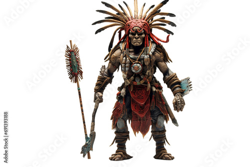 Ceremonial Shaman Action Figure isolated on transparent background