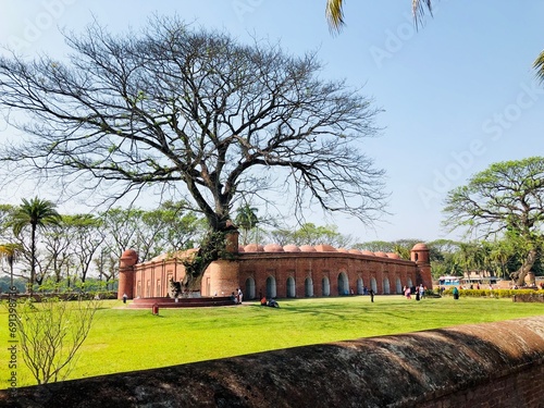 The Sixty Dome Mosque situated in Bagerhat, Bangladesh. A UNESCO World Heritage Site. 17th Century made.