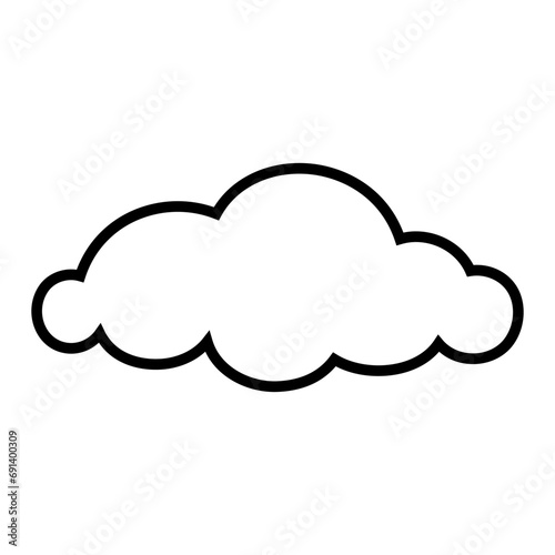 Toy cloud icon vector. Baby clouds illustration sign. Cloud symbol or logo.
