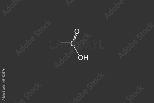 Carboxyl molecular skeletal chemical formula