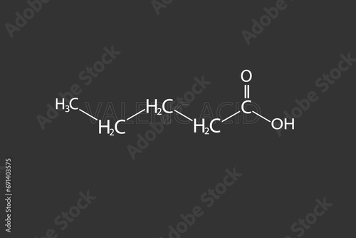 Valeric acid molecular skeletal chemical formula