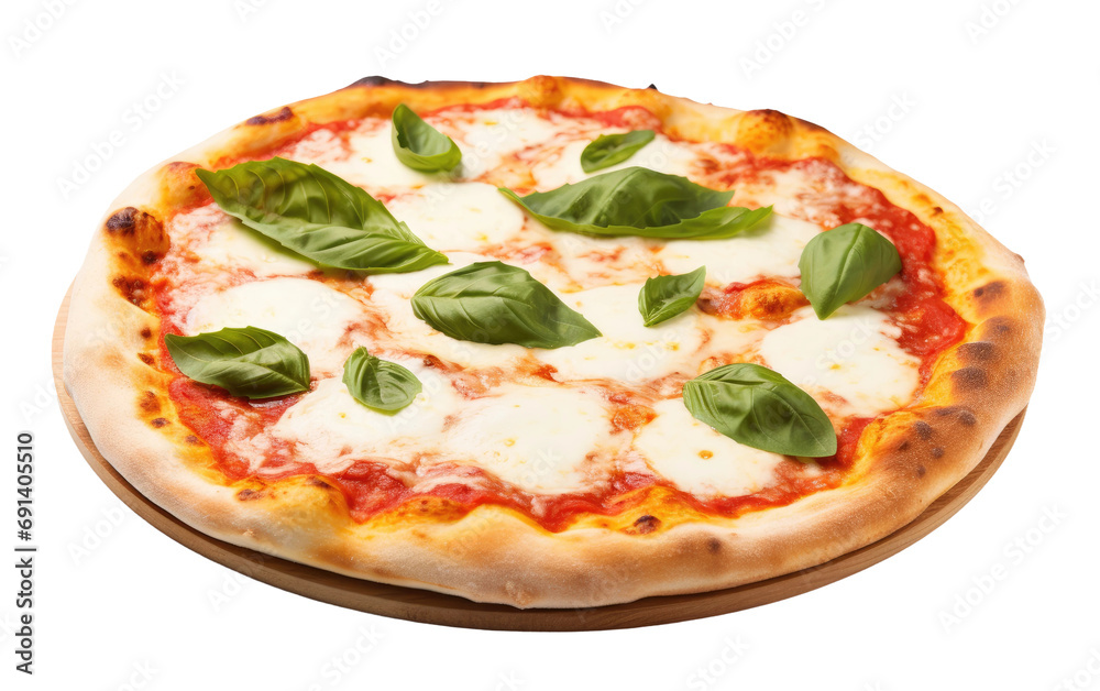 Margherita Pizza On Transparent Background