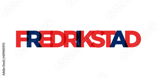 Tableau sur toile Fredrikstad in the Norway emblem