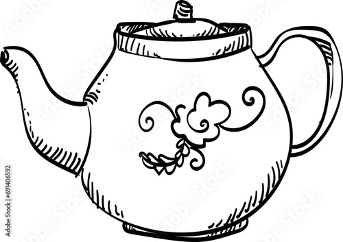 teapot handdrawn illustration