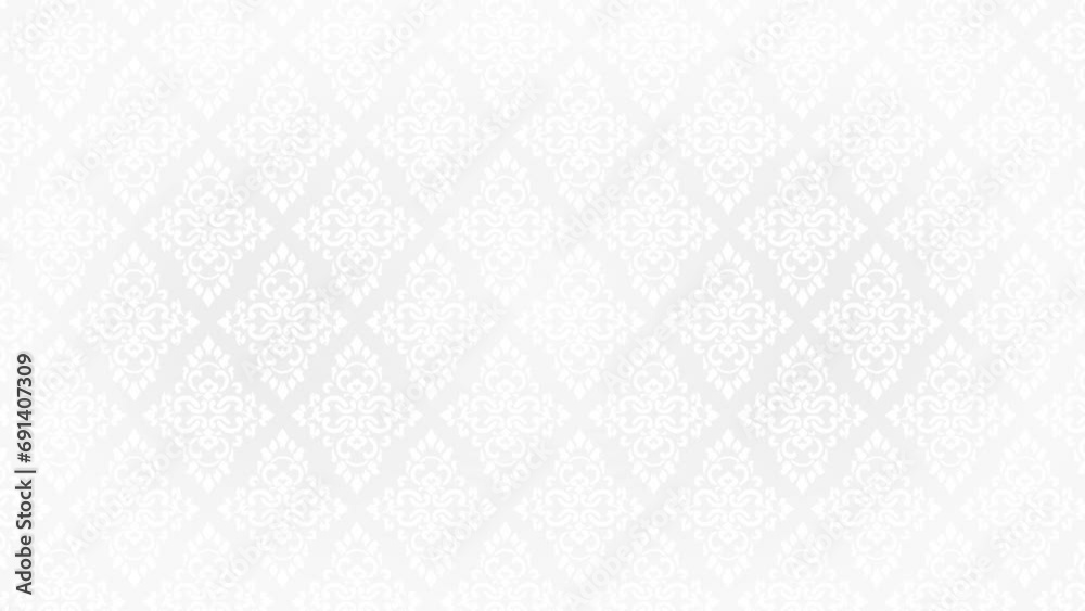 Background pattern white grey flower 4K 60FPS