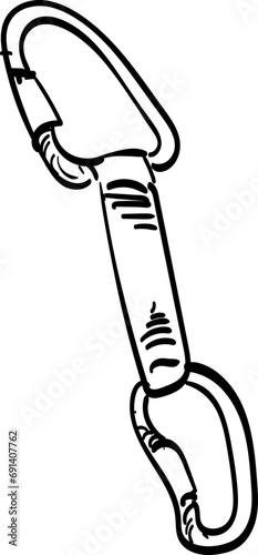 carabiner handdrawn illustration