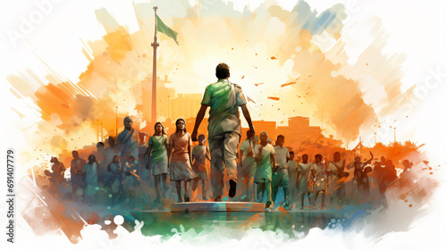 realistic representation of India Republic Day, the cultural and national significance of the event. Generative AI