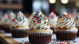 cupcakes with icing HD 8K wallpaper Stock Photographic Image 