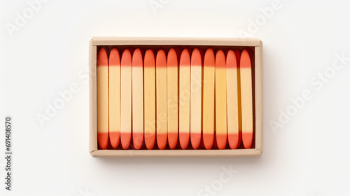 Matches inside open matchbox