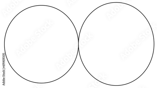 The appearance and reproduction of circles in the form of animation photo