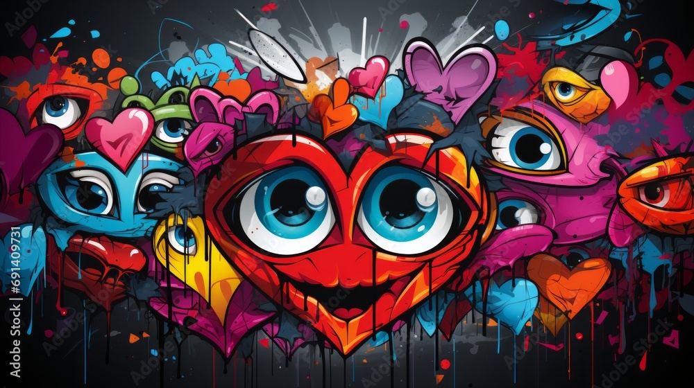 graffiti on the wall graffiti on the wall