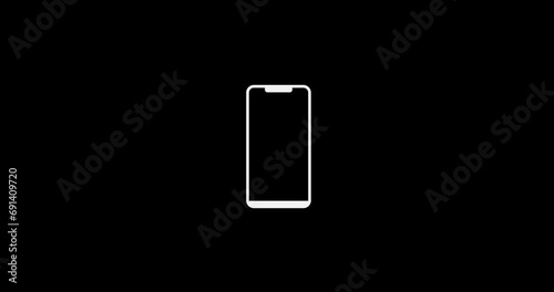 Smart Phone Rotation. Phone Vertical To Horizontal Rotate. 4K High Quality Black Screen Video.