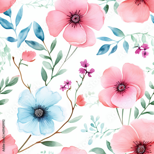 Wallpaper Mural seamless floral background Torontodigital.ca