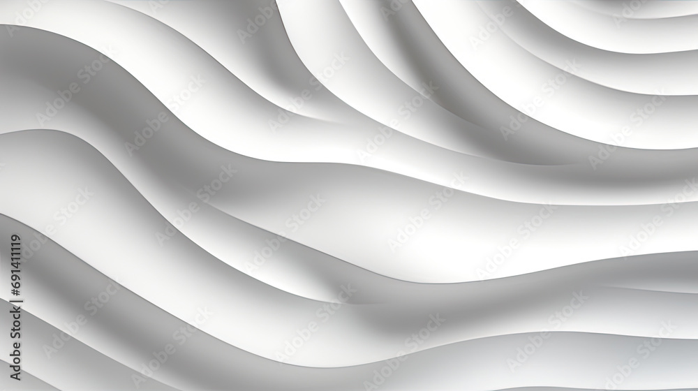 minimal abstract white background with smooth curve, flowing satin ...