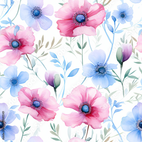 Wallpaper Mural seamless floral pattern Torontodigital.ca