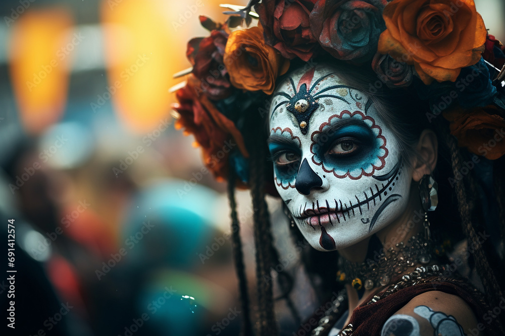 Spirit of Celebration: Imitation of La Catrina, the Goddess of the Dead Spirit of Celebration: Imitation of La Catrina, the Goddess of the Dead