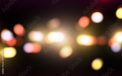 City lights of night bokeh abstract backgrounds, Vector eps 10 illustration bokeh particles, Backgrounds decoration © Preecha