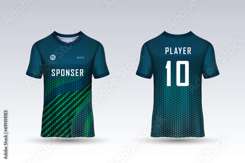 Free vector soccer jersey template sports t-shirt design