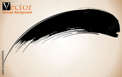 Vector Brush Stroke. Black paint wavy brush strokes vector collection. Dirty curved lines and wavy brushstrokes. Modern grunge brush lines.Calligraphy smears, stamps, lines.eps8