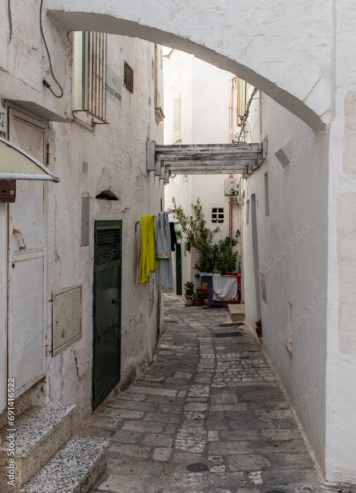 Ostuni, Italy - one of the most beautiful villages in South Italy, Ostuni displays a wonderful Old Town with narrow streets and alleys 